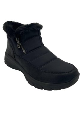Skechers Easy Going Water Repellent Vegan Boots Frosty Charm Black