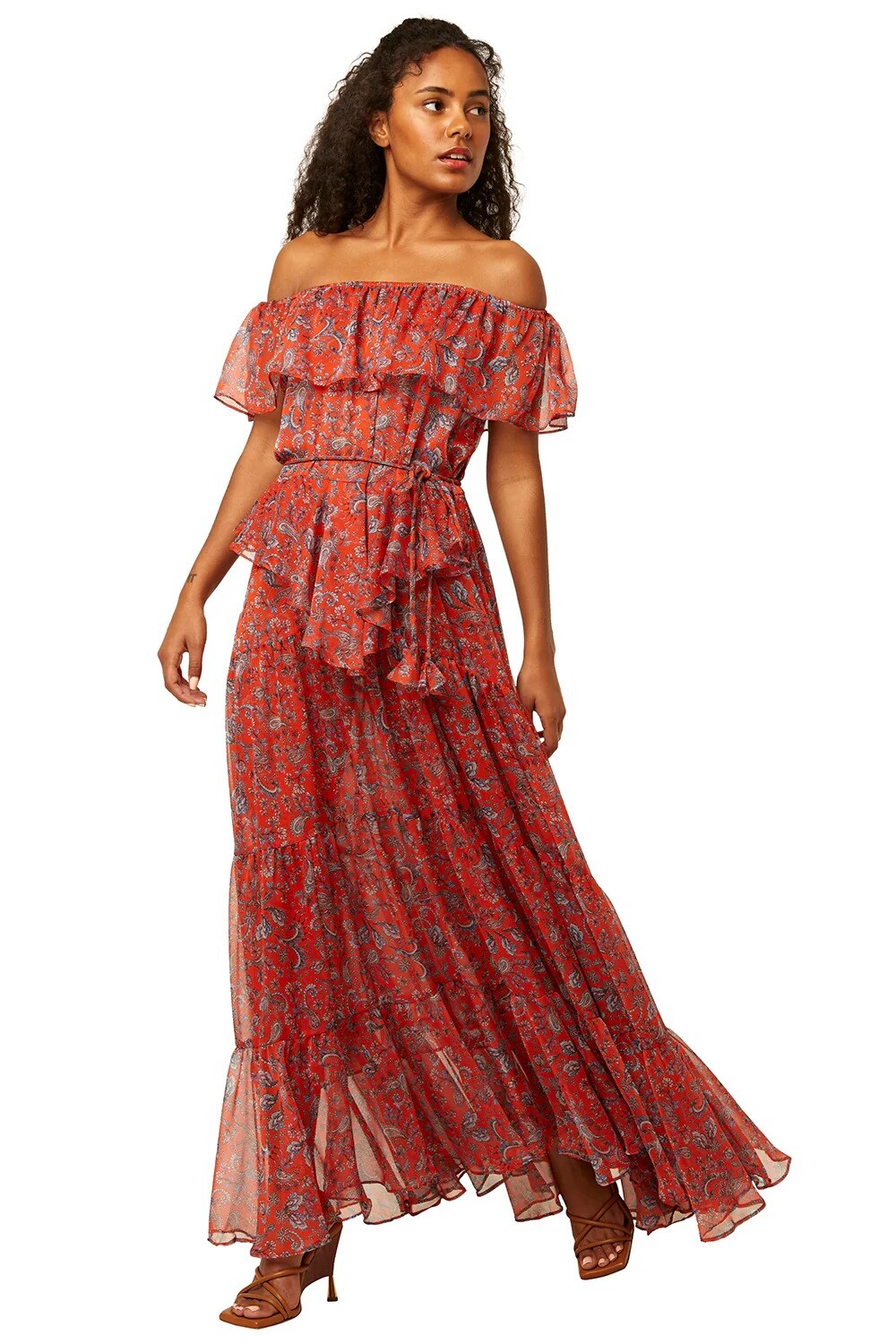 MISA Los Angeles LA Women's Maxi Dress Kiera Off Shoulder