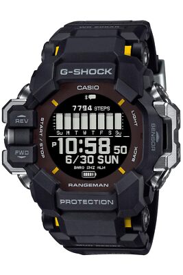Pre-owned Casio G-shock Gpr-h1000-1jr Rangeman Master Of Sport Watch Bluetooth Gps Men