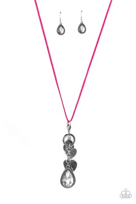 Paparazzi Casanova Clique - Pink - Necklace and Earrings