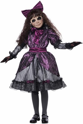 California Costume Creepy Doll Child Girls Halloween Outfit Rag Doll 3020/095