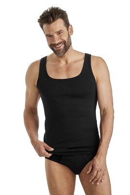 4/8/12/16 St. Herren Achselhemd Achselhemden Tanktop Unterhemd Shirt Schwarz