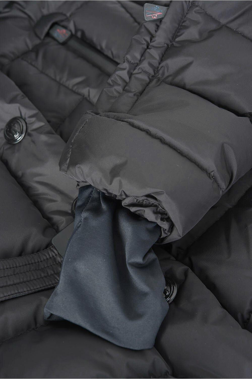 Pre-owned Moncler Grenoble Beverley 2tone Ski Jacket Down Puffer Belt Fox Fur Hood 1 S In Black