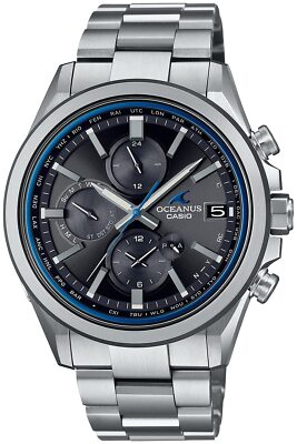 Pre-owned Casio Oceanus Ocw-t4000-1ajf Solar Radio Men's Watch With Box