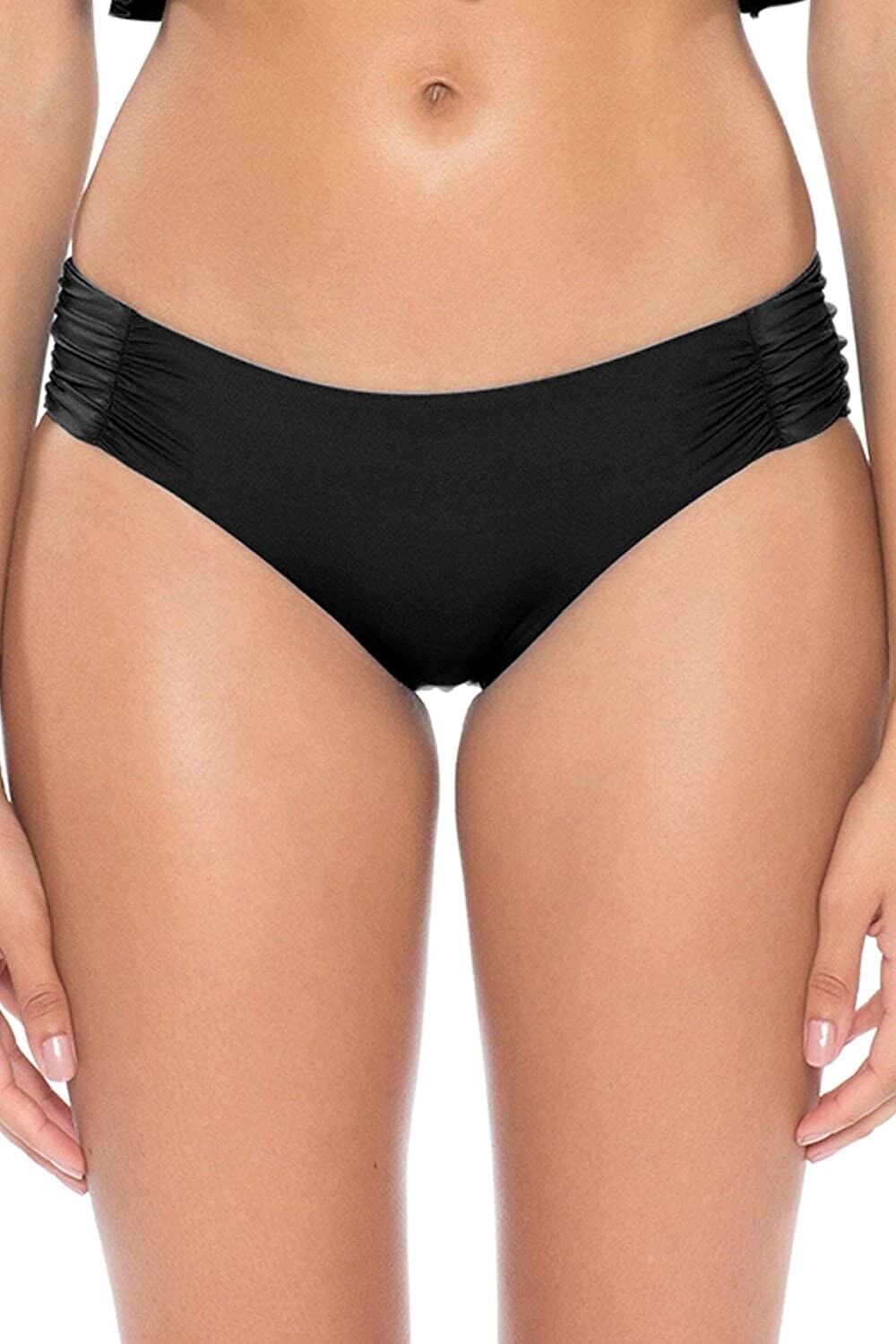 Soluna Swim 239072 Womens Hipster Bikini Bottom Swimwear Black Size Medium