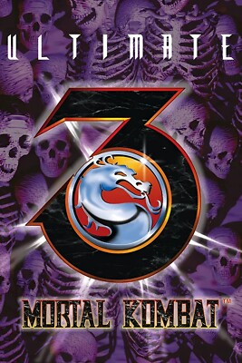 Ultimate Mortal Kombat 3 Cover Art Gaming Poster Dragon 11x16 Scorpion Sub-Zero