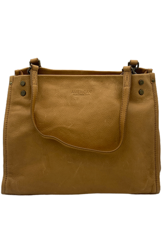 American Leather Co. Lenox Triple Entry Satchel Cafe Latte