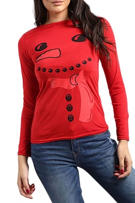 Women Ladies Christmas Xmas Long Sleeve You're Worth Melting For T Shirt Tee Top