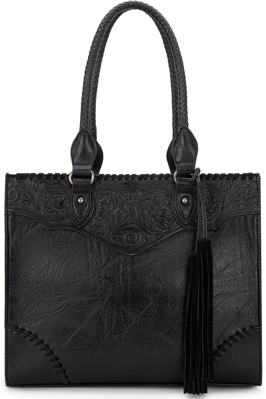 Western Tooling Handbags Vintage Prints and Whipstitch Craftsmanship