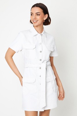 Oasis Denim Dress Womens Daywear Dresses