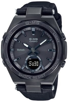 Pre-owned Casio Baby-g Msg-b100rl-1ajf Bluetooth X Mobile Solar Women Watch Limited Black