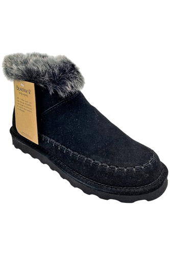 BEARPAW® Doyal Suede Water & Stain Repellent Ankle Boot Black
