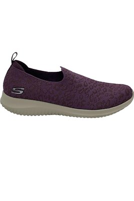 Skechers Ultra Flex Jacquard Slip On Shoes Weekend Trip Plum
