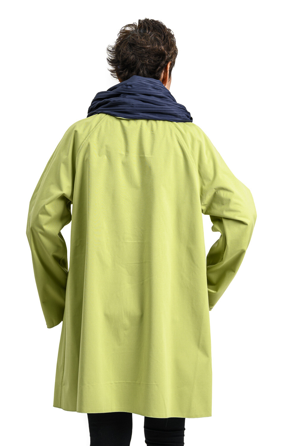 Pre-owned Ubu Piped 39" Reversible Parisian With Zip Pockets: Color - Navy/spring Green In Multicolor