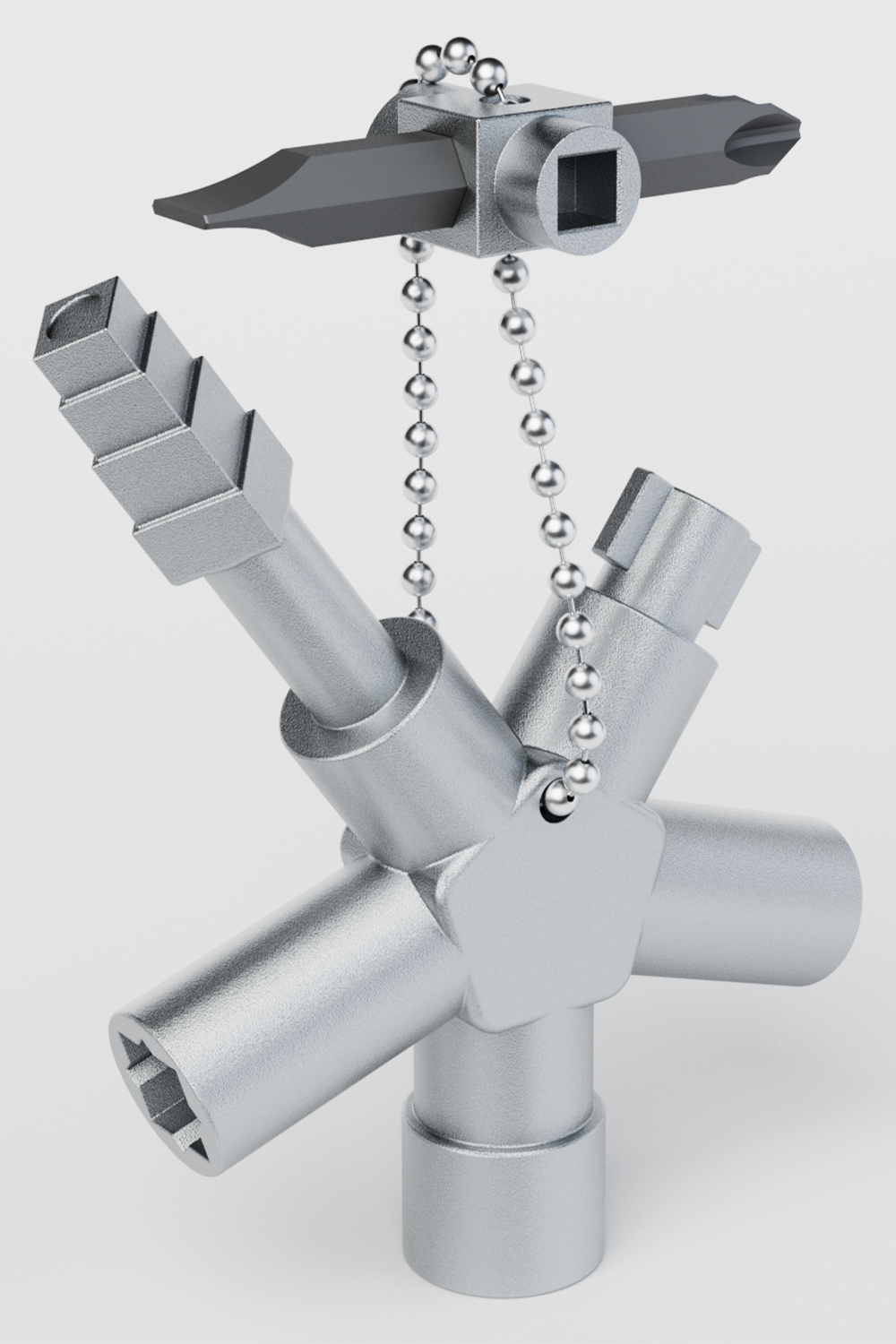 ABSINA Schaltschrankschlüssel mit 7 Profile für Absperrsysteme