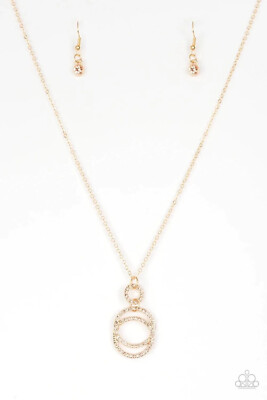 Vintage~~Paparazzi Jewelry Long Necklace~~Timeless Trio Gold Necklace
