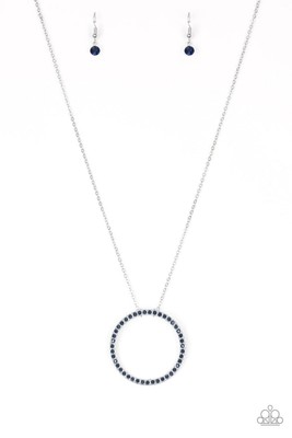 Vintage~~Paparazzi Jewelry Long Necklace~~Center Of Attention Blue Necklace