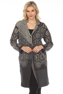 Pre-owned Johnny Was Biya Neelu Eyelet Embroidered Longline Jacket Boho Chic B54123 In Multicolor
