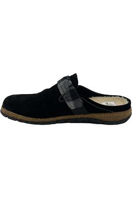 Earth Origins Warm-Lined Suede Clogs Eloise Black