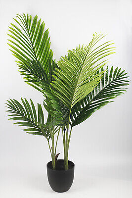 Künstliche Palme 90 cm Kunstpflanze Kunstpalme Deko mit Topf KP111 Real-Touch