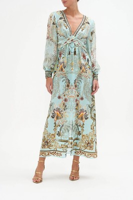CAMILLA Adieu Yesterday Twist Front Long Dress RRP $799