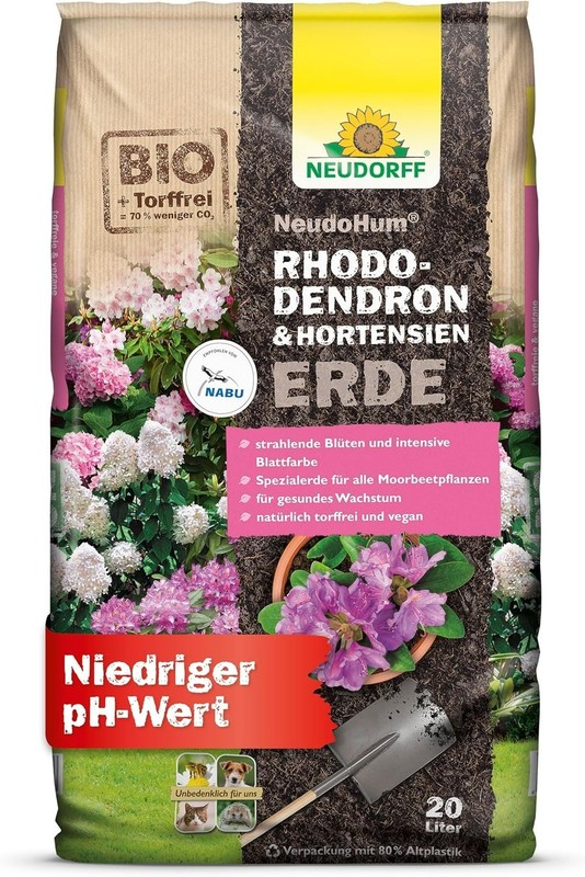 Neudorff Neudohum Rhododendron- & Hortensienerde 20l Torffreie Erde Bio Erde