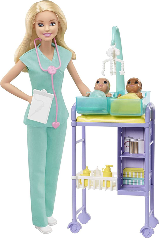 Barbie Careers Doll & Playset, Baby Doctor Theme with Blonde