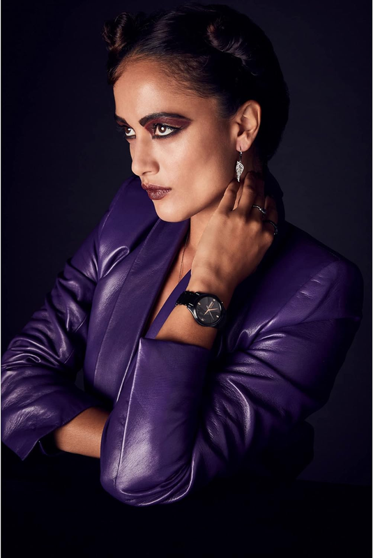 Pre-owned Citizen Eco-drive Disney Quartz Women's Watch, Stainless Steel, Maleficent, Blac