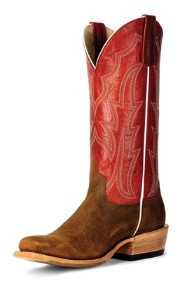 Pre-owned Macie Bean Womens Snuff Commander Red Goat Leather Cowboy Boots In Weathered Red