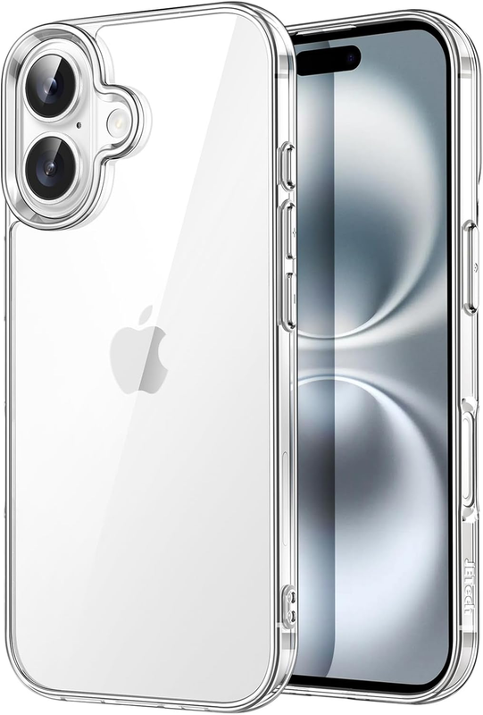 Case for iPhone 16 6.1-Inch, Non-Yellowing Shockproof Phone Bumper Cover, Anti-S