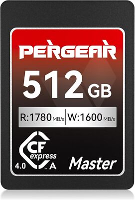 Pergear 512 GB Master 4.0 VPG200 Verifiziert CFexpress Typ A-Speicherkarte