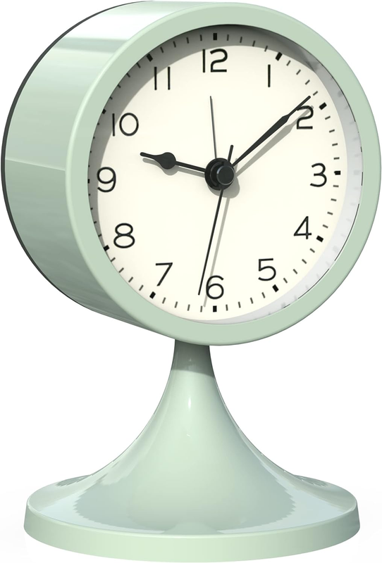 3" Cute Analog Alarm Clock - Small Retro Style - Battery Ope