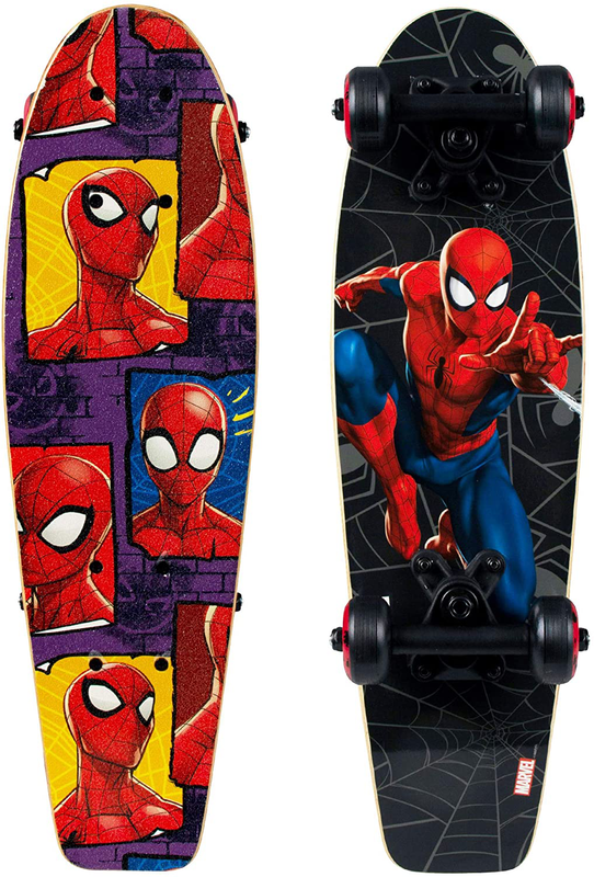 Playwheels Ultimate Spider-Man 21″ Kids Wood Cruiser Skateboard Spider Block