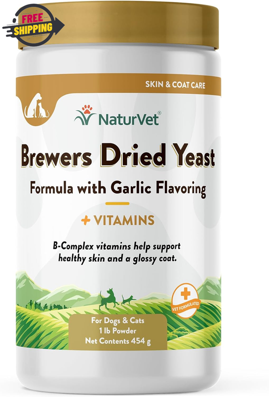Brewers Dried Yeast Formula with Garlic Flavoring plus Vitamins for Dogs and Cat