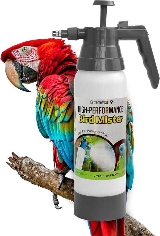High-Performance Bird Sprayer & Bath Mister for Macaws, Parrots & More - 20Oz