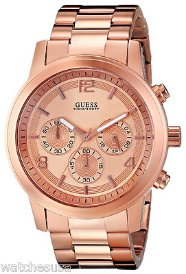fontaine guess v1 ろと GUESS Men's Contemporary Rose Gold-Tone Chronograph Watch