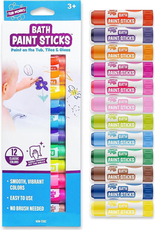 &reg; Bath Paint Sticks&trade; Bath Toy, 12 Count | Nontoxic, Washable Bathtub Paint for K