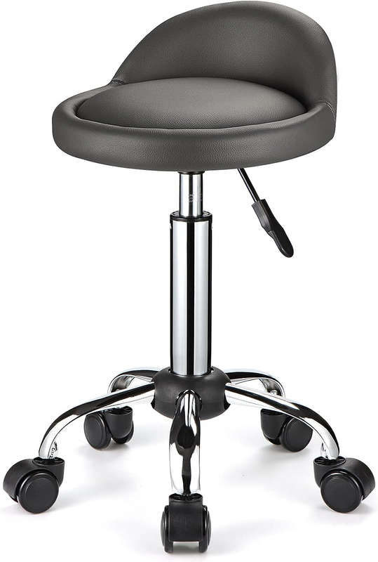 Swivel Rolling Stool with Wheels Height Adjustable Stool Drafting Chair with Low