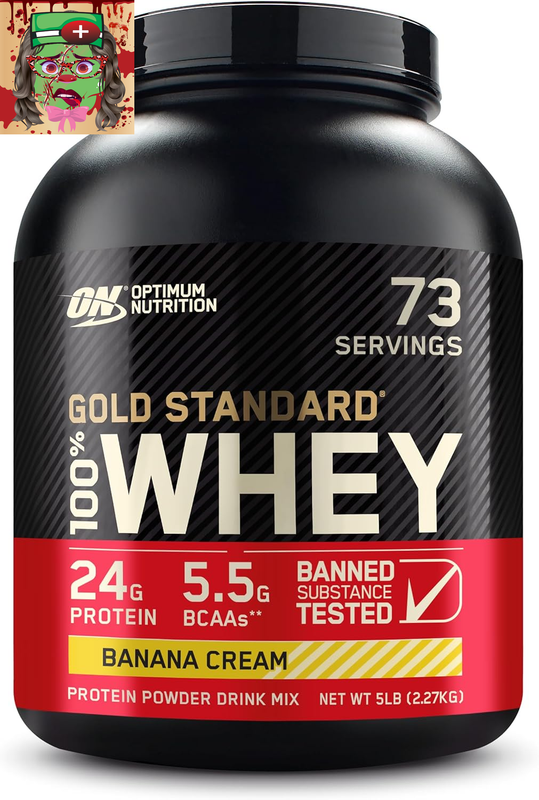 Optimum Nutrition Gold Standard 100% Whey Protein Powder, Banana Cream, 5 Pound (Packaging May Vary)