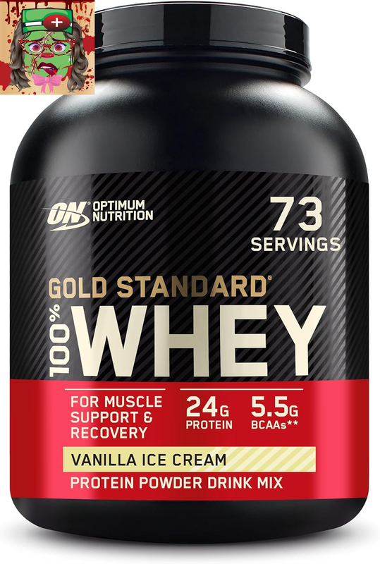 Optimum Nutrition Gold Standard 100% Whey Protein Powder, Vanilla Ice Creme, 5 Pound (Packaging May Vary)