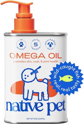 Omega 3 Oil EPA DHA - Supports Itchy Skin+Mobility -Pump Is Easy to Serve (8 Oz)