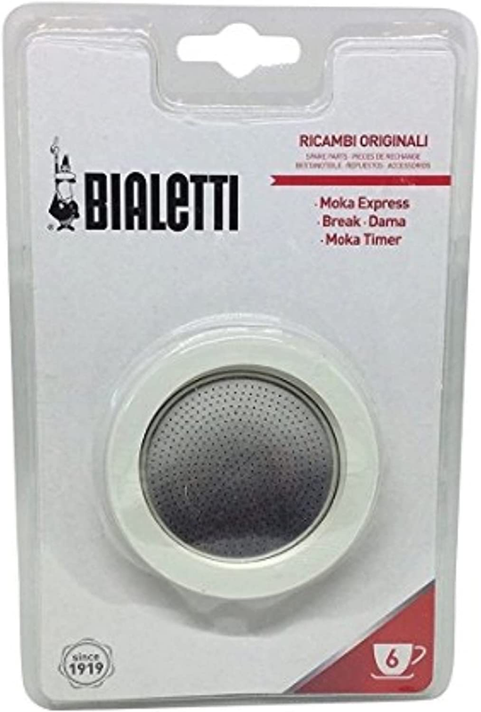 Bialetti Replacement Gasket & Filter for 6 Cup Espresso Make