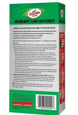 Turtle Wax T240kt Headlight Lens Restorer Cleaner - Full 