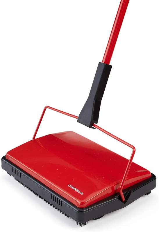 Casabella Electrostatic Floor and Carpet Sweeper | Non-Electric Vacuum Broom