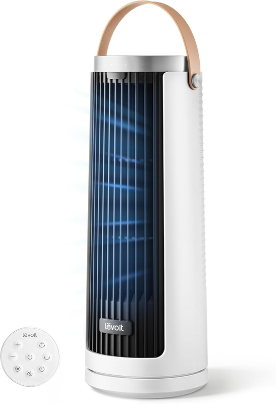 LEVOIT Tower Fan for Bedroom, 20Db Quiet Desk Fan with 23Ft/S, Portable & Easy t