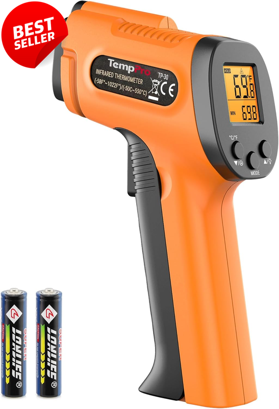 TP30 Infrared Thermometer Gun Laser -58-1022F Adjustable BBQ HVAC - US