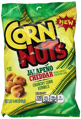 4-Pack Corn Nuts Jalapeno Cheddar Crunchy Corn Kernels 4 oz 