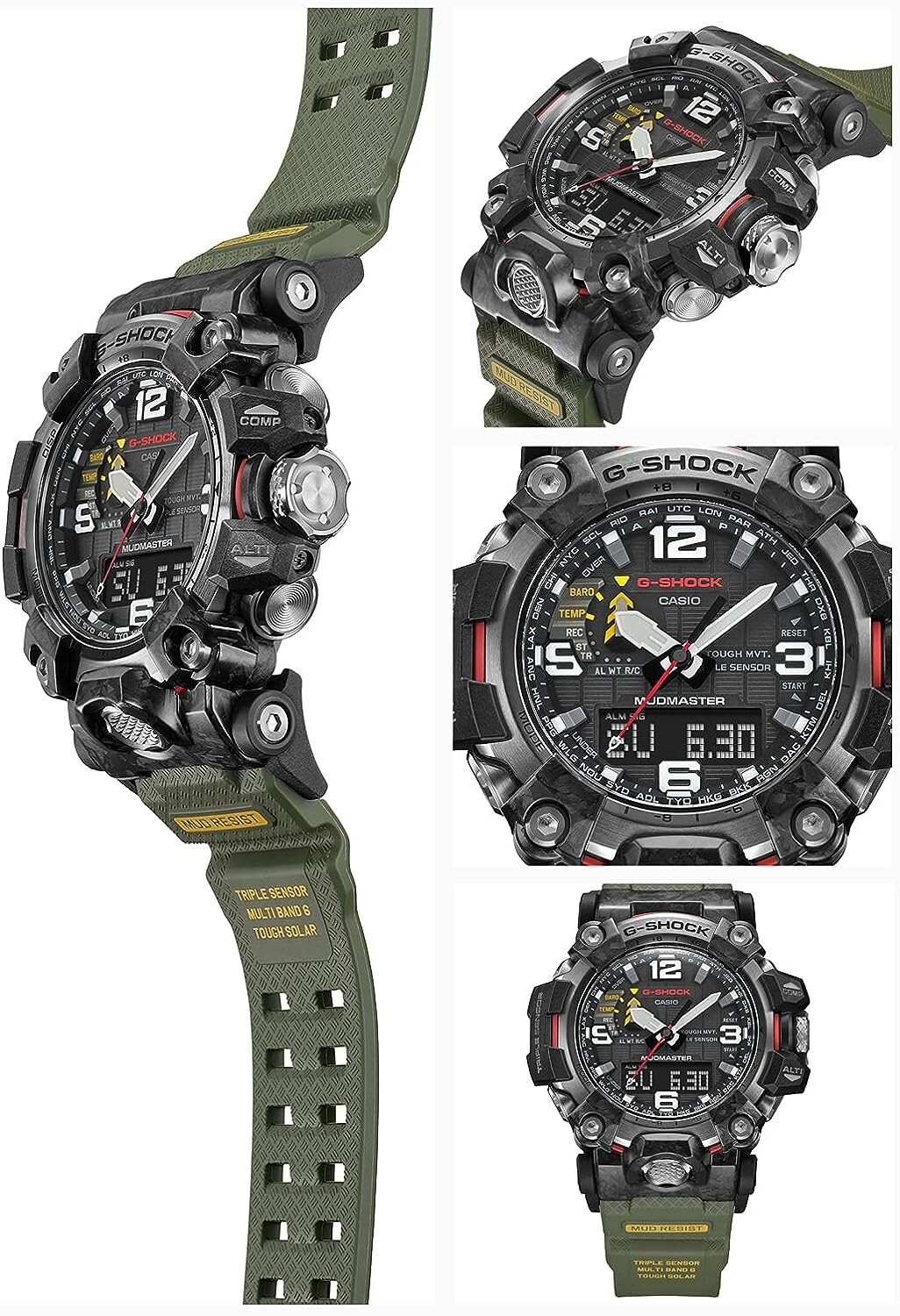 Pre-owned Casio G-shock Mudmaster Green Gwg-2000-1a3jf Men's Watch Express From Japan