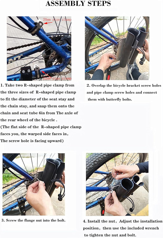 Fishing Rod Holder for Bicycles,Fishing Rod Racks for Bike,Rod Bike Rack ,Mounts