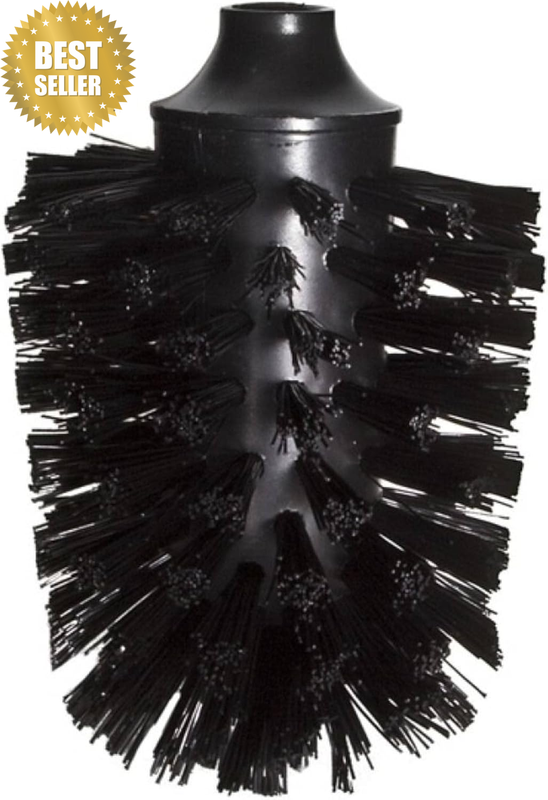 System 2 Loose Brush Head 7 Cm for Toilet Brush Holder Black